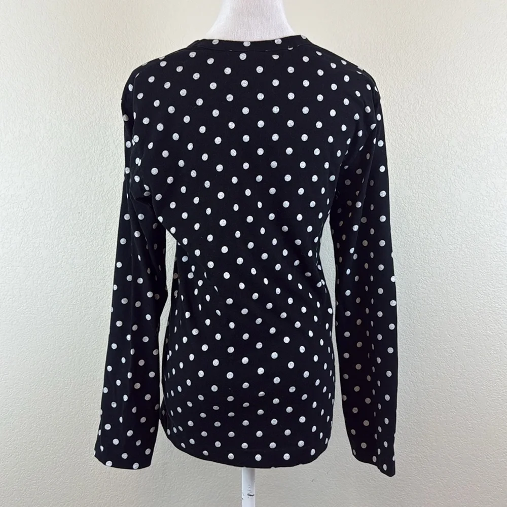 Comme des Garcons Black Shirt with White Polka Dots Size Medium - Picture 5 of 11